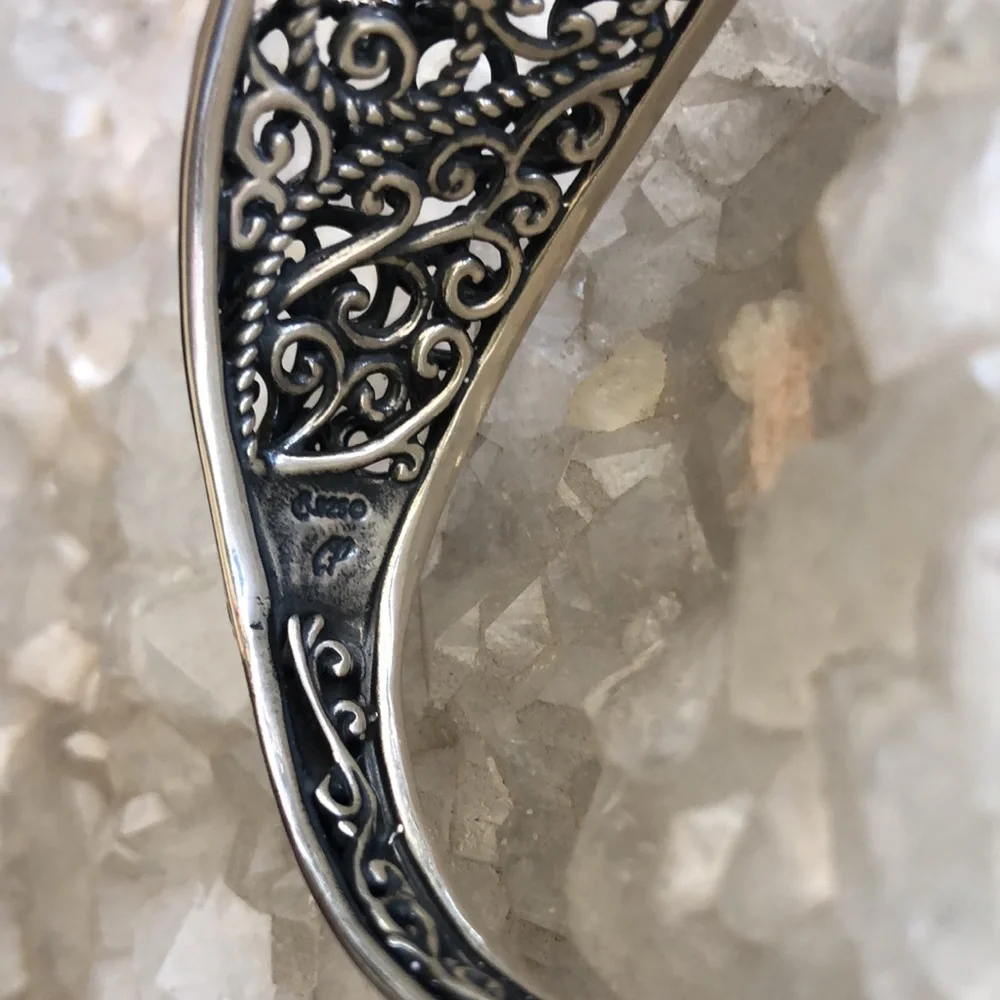 NWOT Designer Carolyn Pollack Pollack Sterling Silver Bracelet Goth Victorian